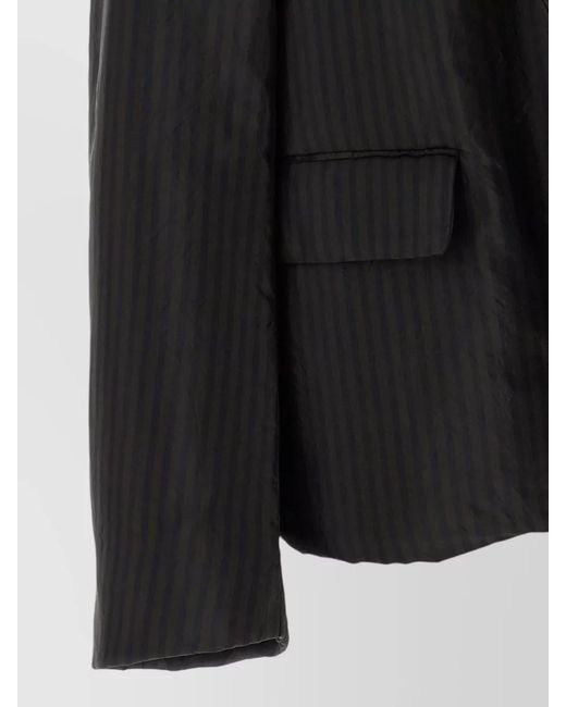 Dries Van Noten Black Blazer Blursy Striped Single Breasted Tailoring