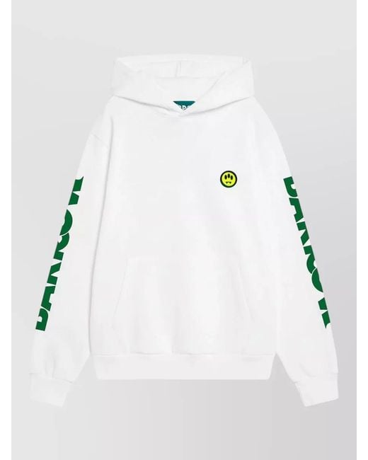 Barrow Multicolor Hooded Top Graphic Sleeves Ribbed Trims