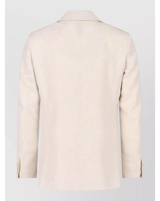 Lardini Natural Single Breasted Blazer Notch Lapel Style for men