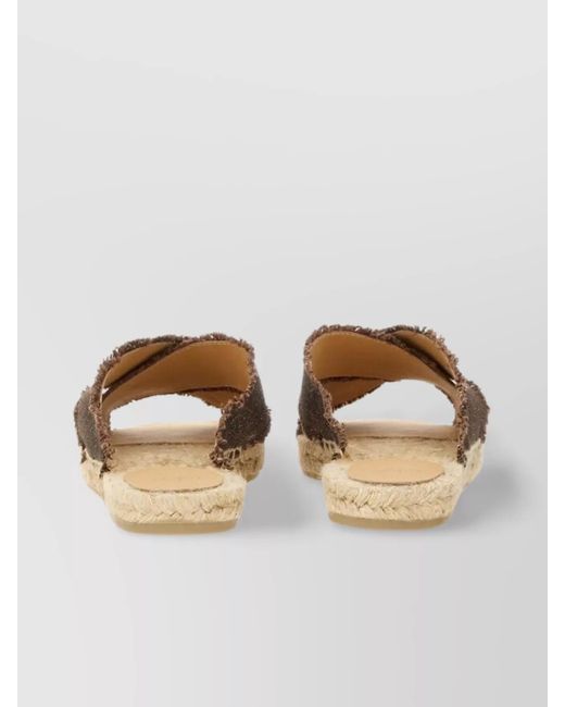 Castaner Brown Linen Sandals