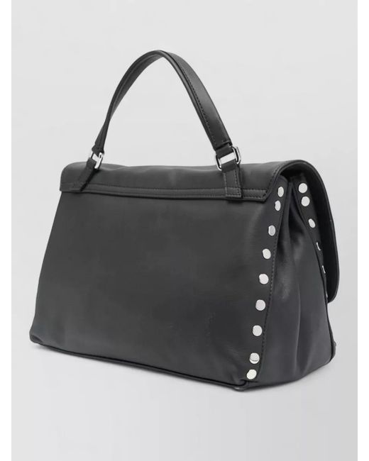 Zanellato Black Postina Saeta Small Leather Shoulder Bag