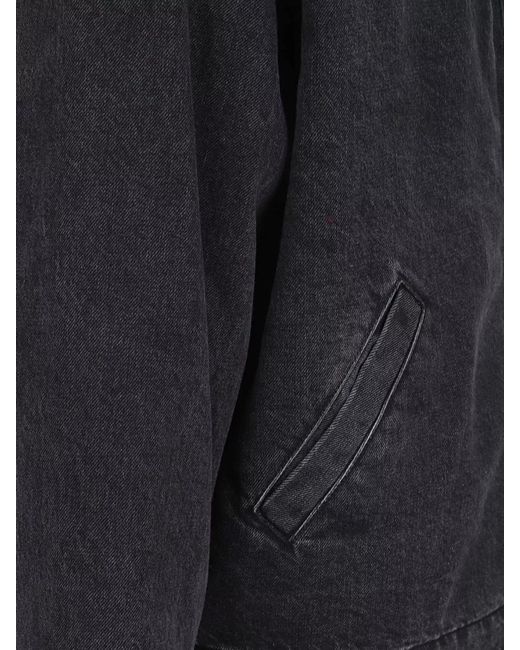 KENZO Blue Denim Sherpa-Collar Lightweight Jacket for men