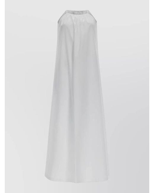 Max Mara White Cotton Maxi Beach Cover-Up