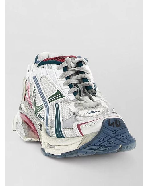 Balenciaga Blue Runner Sneakers Mesh Polyurethane Polyester Rubber for men