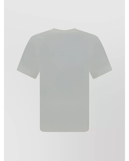 Burberry Gray Cotton Regular-Fit Logo-Embroidered T-Shirt for men