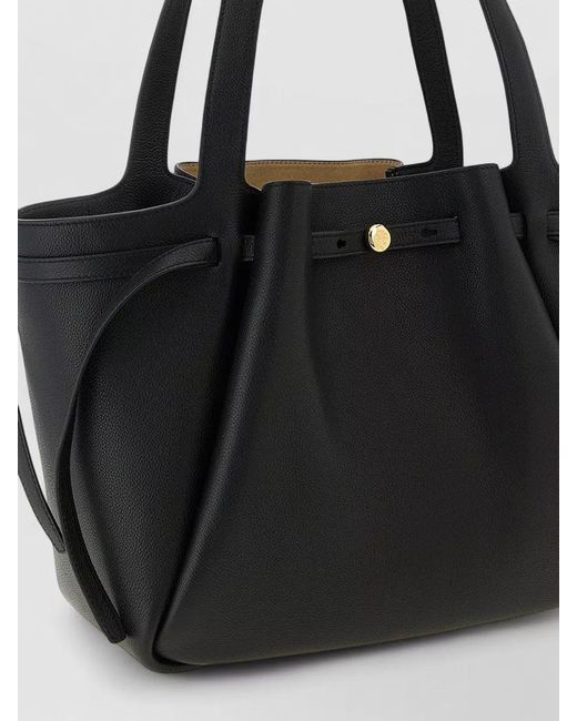 Tory Burch Black Romy Tote Shoulder Bag Soft Leather