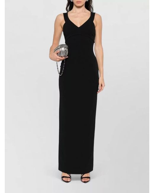 Solace London Black Nalani Maxi Dress Sleeveless V Neck