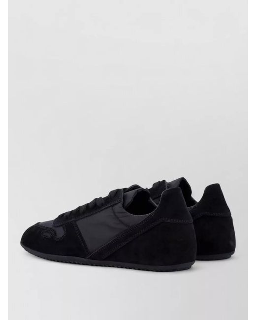 Rick Owens Black Leather Low-Top Sneakers