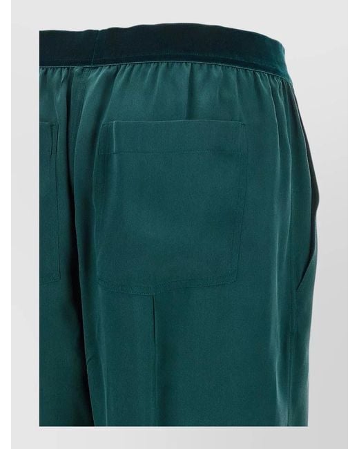 Tom Ford Green Silk Lounge Trousers Two Back Pockets