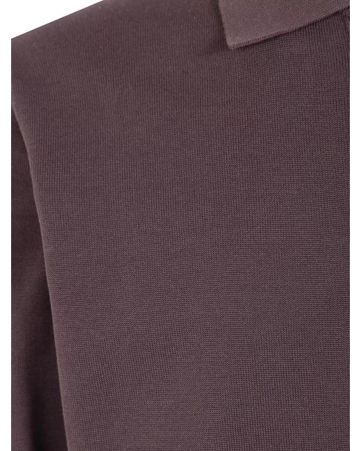 Filippo De Laurentis Purple Cotton Long-Sleeve Cardigan for men
