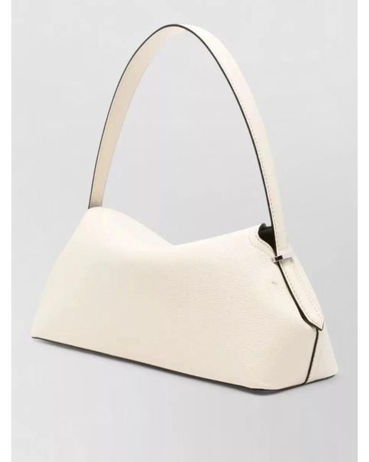 Totême Natural T Lock Leather Shoulder Bag Top Handle