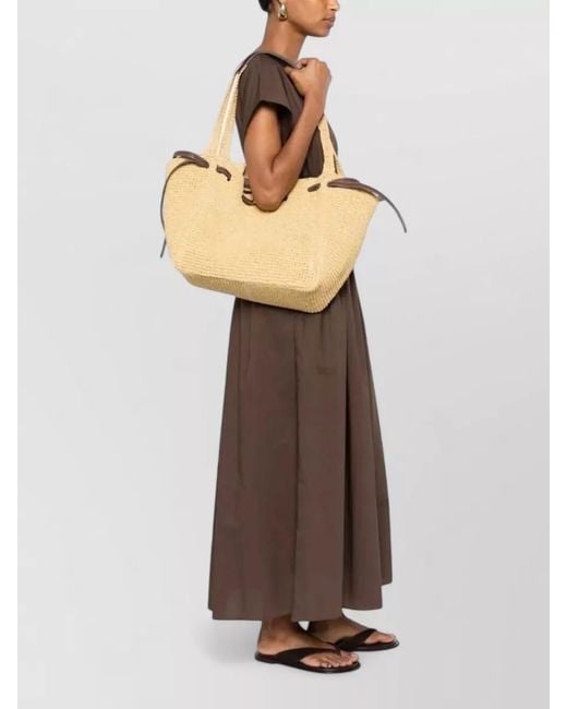 Tory Burch Natural Romy Raffia Tote Bag