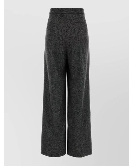 PT Torino Multicolor Embroidered Wool Wide-Leg Trousers