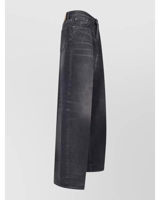 Haikure Blue High Waist Denim Trousers Wide Leg