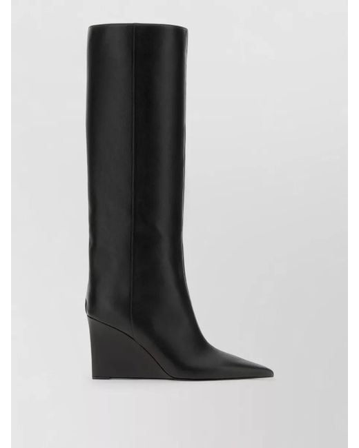 Jimmy Choo Black Leather Knee-High Boots