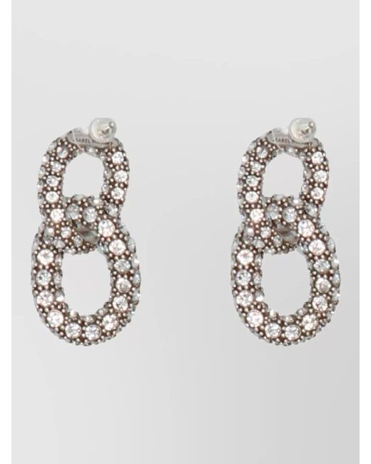 Isabel Marant Metallic Crystal-Embellished Hoop Earrings