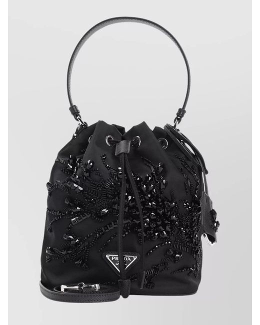 Prada Black Bucket Small Recycled Polyamide Bucket Bag