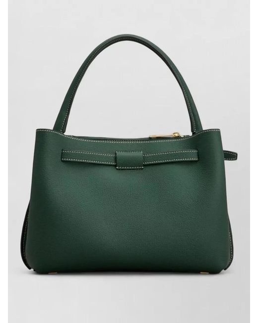 Tod's Green Leather Mini Tote Bag