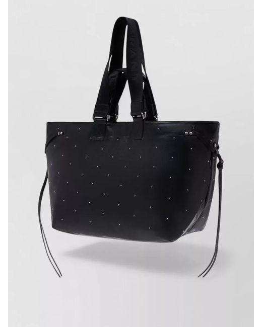 Isabel Marant Black Wardy Leather Tote Bag