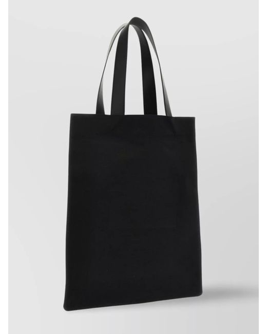 Jil Sander Black Medium Canvas Tote Bag