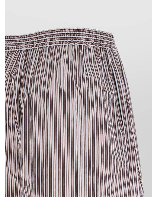 Brunello Cucinelli Multicolor Lounge Shorts Button Detail Striped Pattern