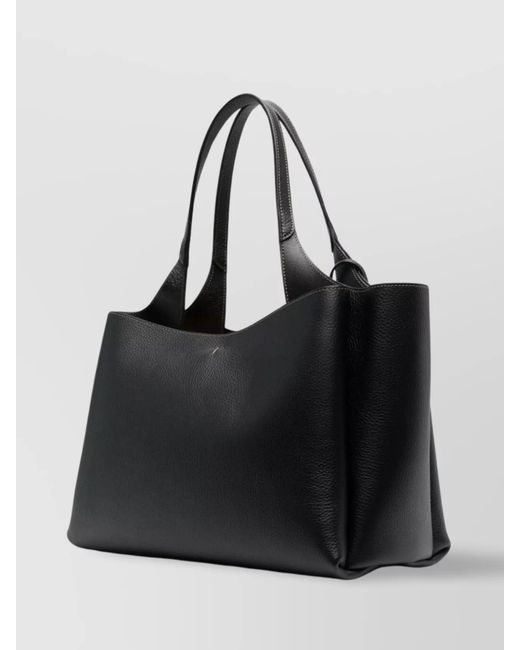 Tod's Black T Timeless Medium Leather Tote Bag