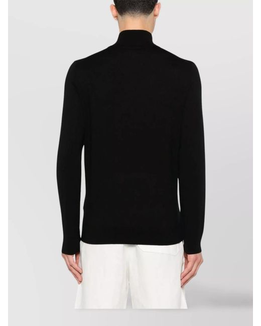 Paul Smith Black Stand-Up Collar Long Sleeves Cardigan for men
