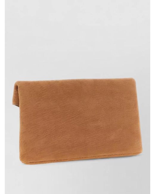 Saint Laurent Brown Large Envelope Clutch Bag Foldover Flap