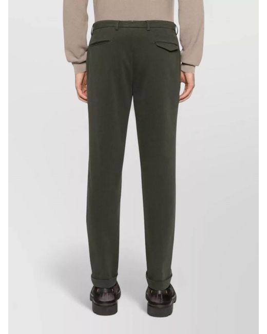 Briglia 1949 Gray Trousers Tapered Leg Stretch Cotton Corduroy for men