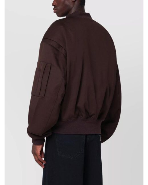 Entire studios Brown Wool Bomber Jacket for men