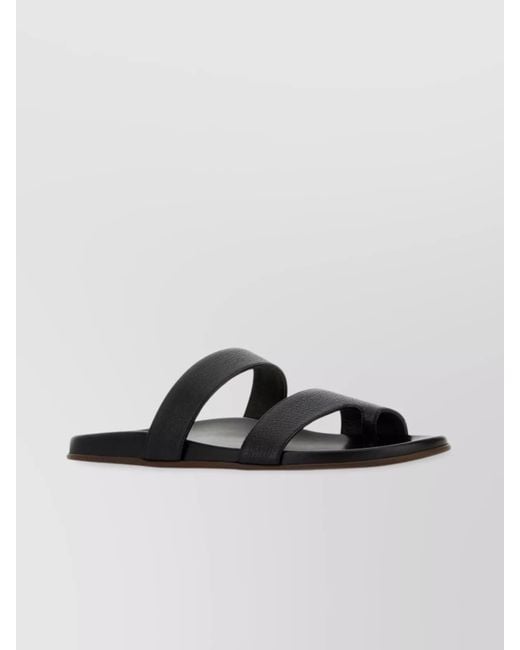 The Row Multicolor Leather Double Strap Thong Slippers