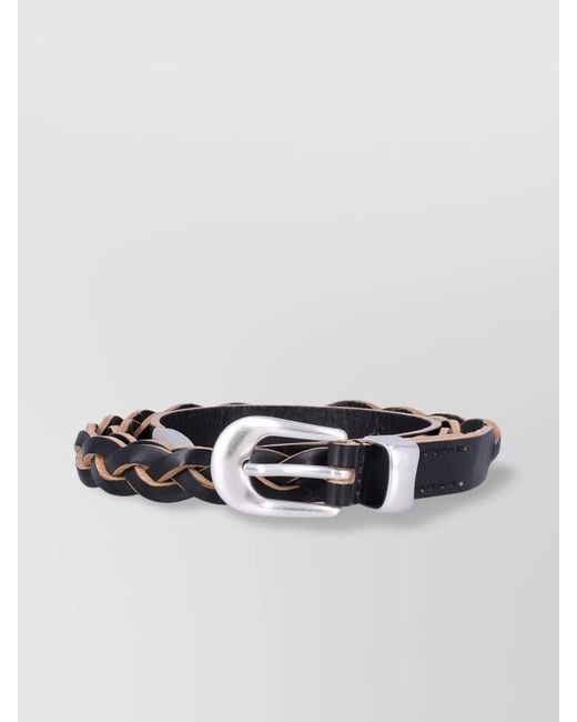 Our Legacy Metallic Leather Braided Belt for men