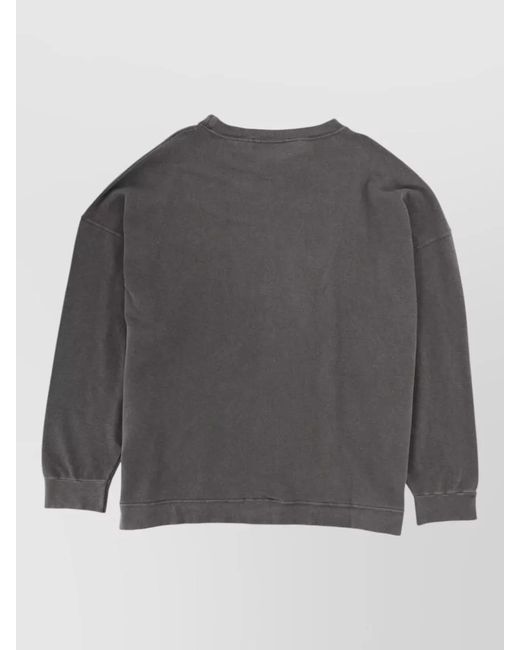 Our Legacy Gray Ribbed Oversized Crewneck Sweatshirt for men