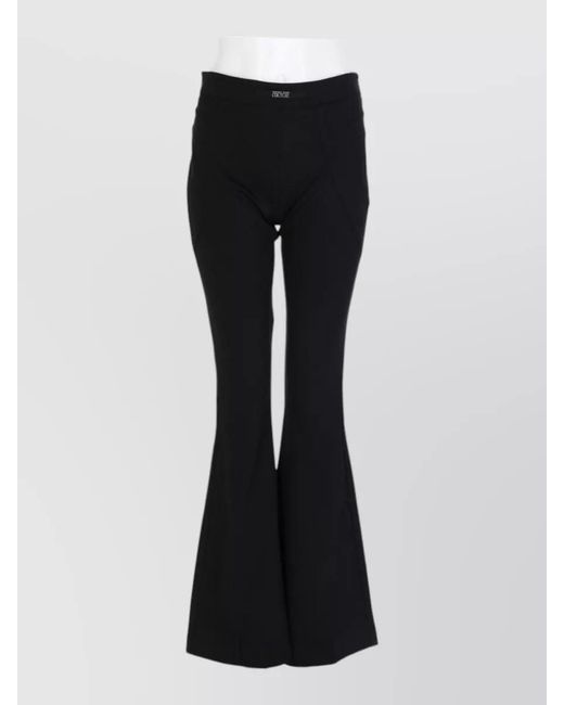 Versace Jeans Couture Black Flared Trousers
