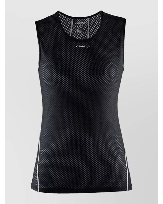 C.r.a.f.t Black Mesh Top Breathable Geometric Pattern