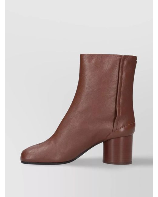 Maison Margiela Brown Leather Ankle Boots