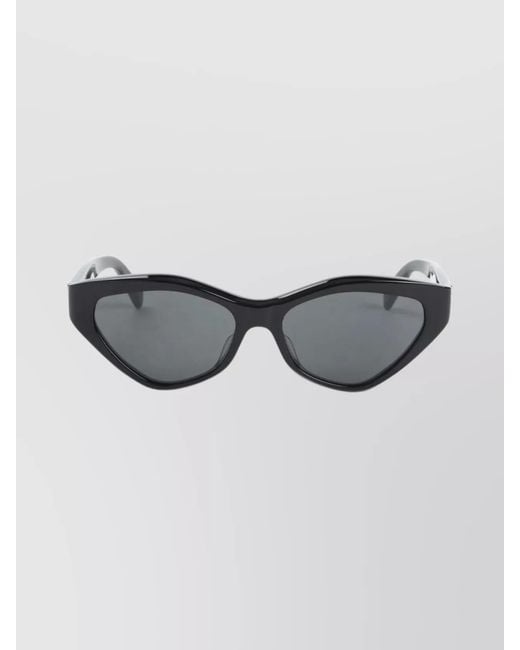 Céline Gray Acetate Geometric Cat Eye Sunglasses