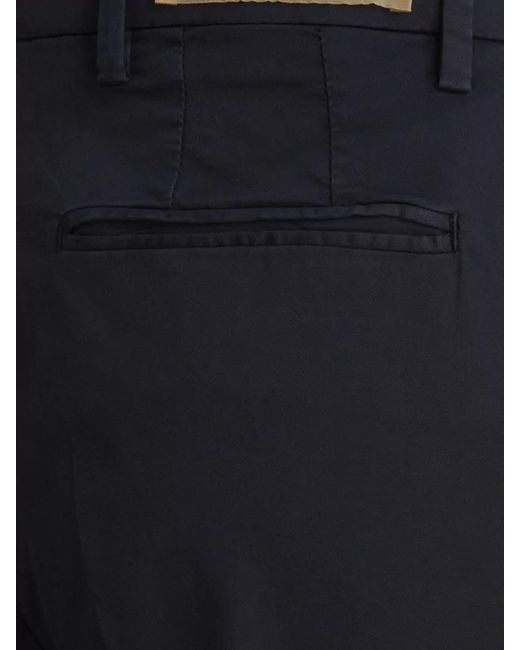 Briglia 1949 Blue Chino Trousers Stretch Cotton Tailored Cut