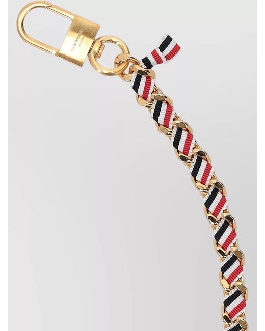 Thom Browne Natural 63Cm Braided Chain Belt Goldtone Accents