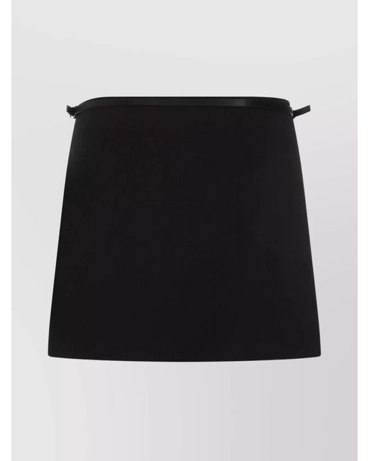 Givenchy Black Silk Mini Wrap Skirt