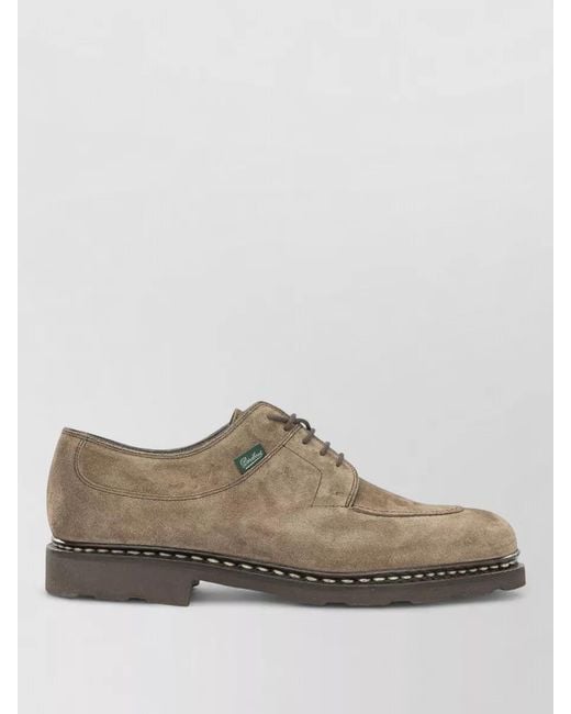 Paraboot Brown Calf Leather Derby Shoes for men