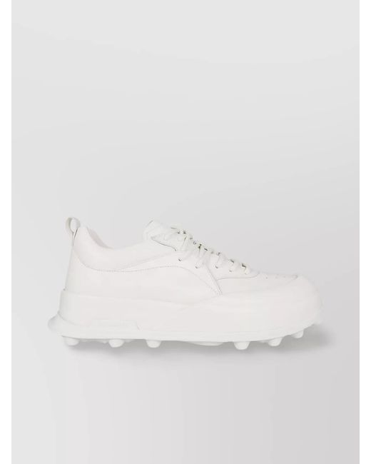 Jil Sander Natural Leather Low-Top Sneakers for men
