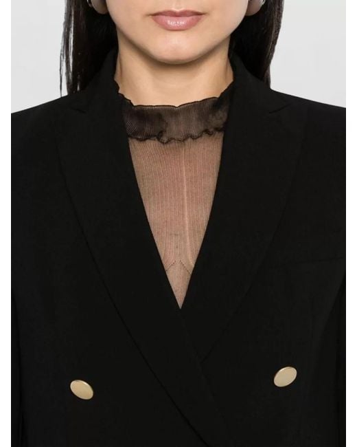 DR. HOPE Black Double Breasted Coat