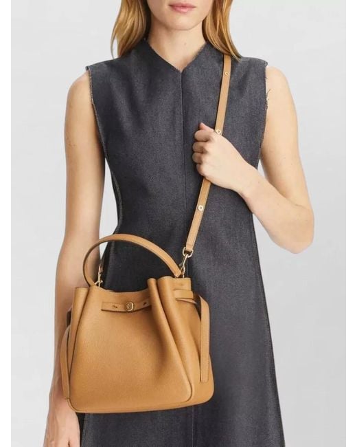 Tory Burch Natural Romy Leather Bucket Bag