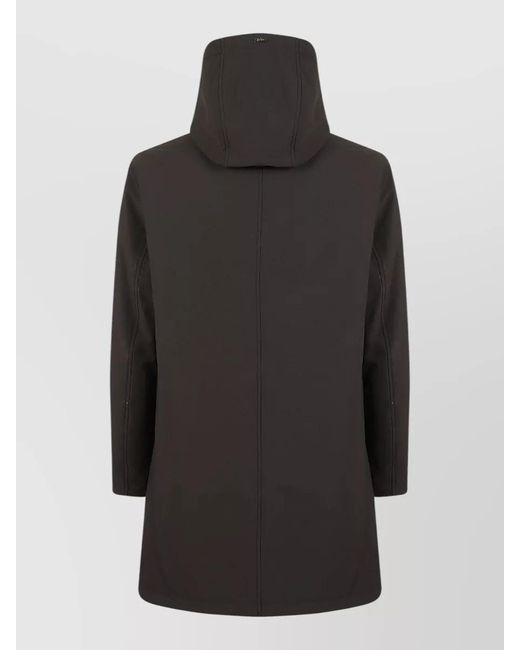 Herno Black Hooded Parka for men