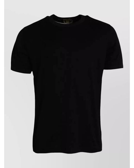 Dolce & Gabbana Black Cotton Round Neck Short Sleeves T Shirt for men
