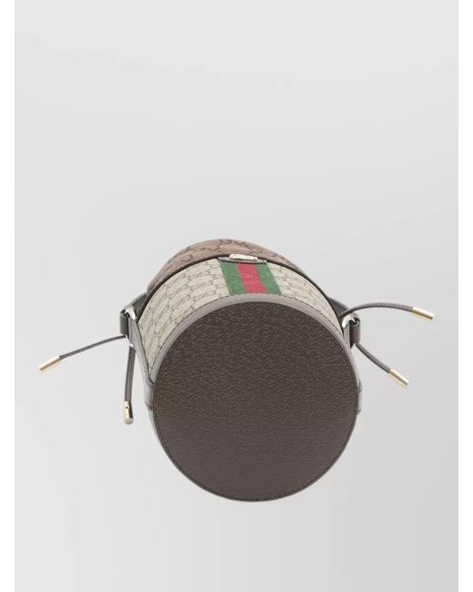 Gucci Black Ophidia Coated Canvas Bucket Bag