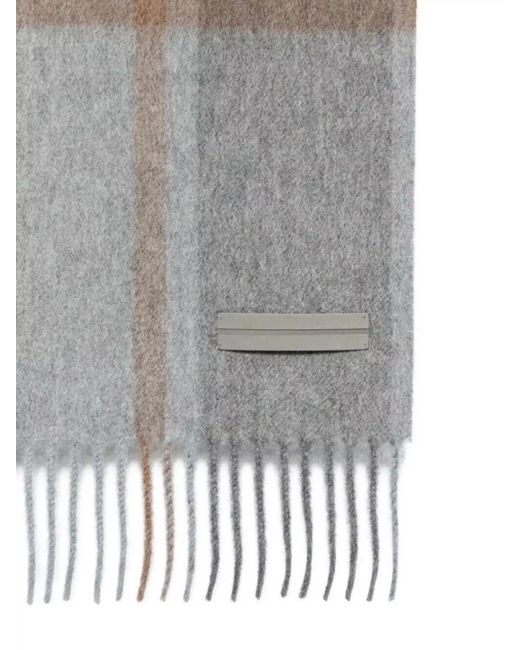 Zegna Gray Cashmere Scarf for men