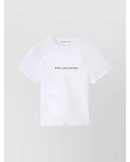 Stella McCartney White Cotton Logo-Print Oversized T-Shirt