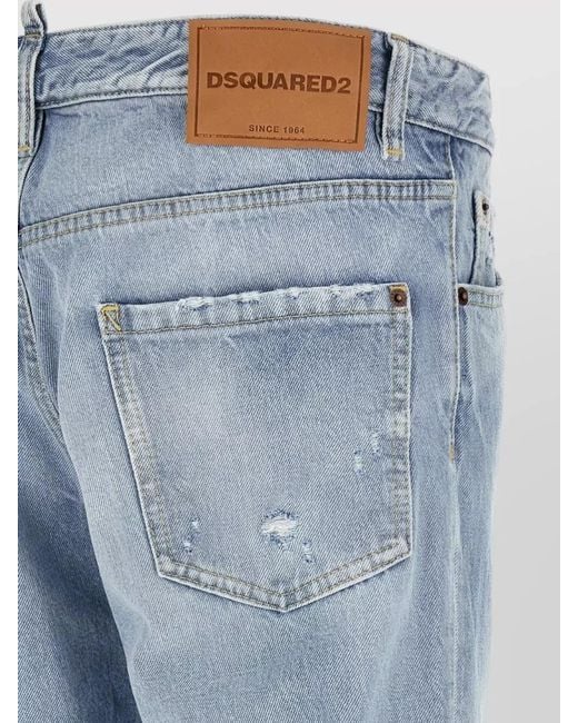 DSquared² Blue Denim Straight-Leg Jeans for men